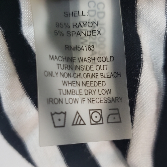 Calvin Klein Black & White Stripped Dress - Picture 7 of 8